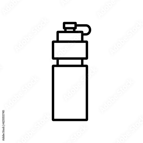 Flask vector icon. Thermos illustration sign. Bottle symbol or logo.