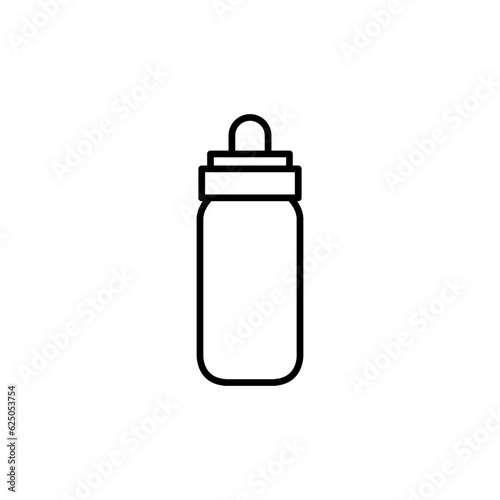 Flask vector icon. Thermos illustration sign. Bottle symbol or logo.
