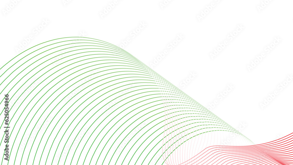 abstract wavy tech lines isolated red white green flag colour gradient background abstract wavy tech lines isolated red white green flag colour gradient background