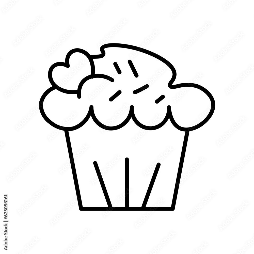 cup cake line icon cup cake line icon