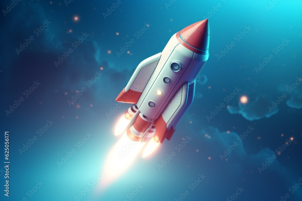 Red rocket startup. Generate Ai