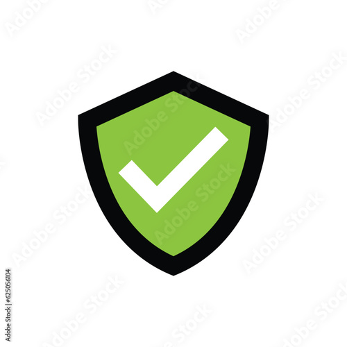 Shield protection security icon design template vector isolated