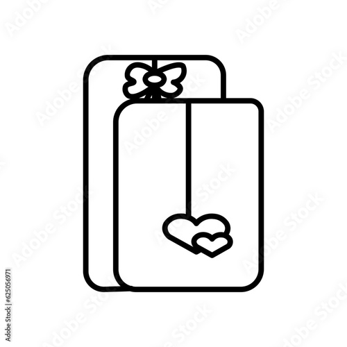 wedding card line icon