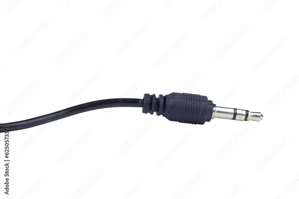 TRRS audio jack, aux cable isolated from background TRRS audio jack, aux cable isolated from background