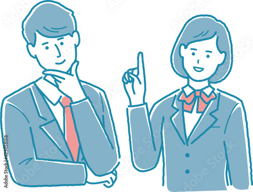 理解できたポーズの学生　男女