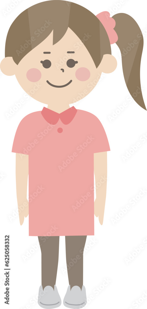 幼い女の子のイラスト　全身