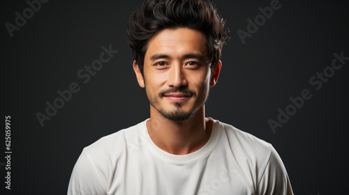Portrait of asian man, Generative AI