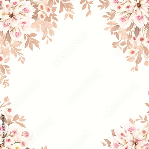 Seamless minimal Hand drawn botanical flowers and leaf vector in Spring and summer collection, Bright floral abstract background. Artistic seamless pattern. Vector Floral Flower Illustration