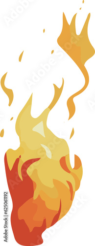 Fire and flame effect material
