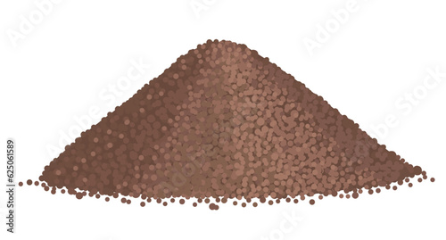 Pile of soil. Vector illustration.