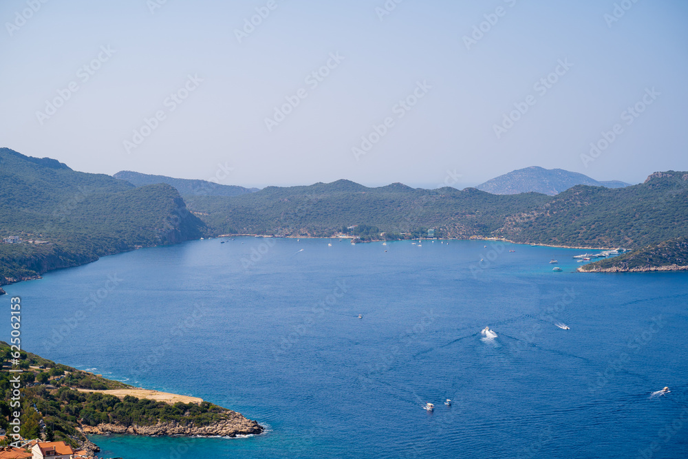 Aerial view of Limanagzi Bay in Kas district.