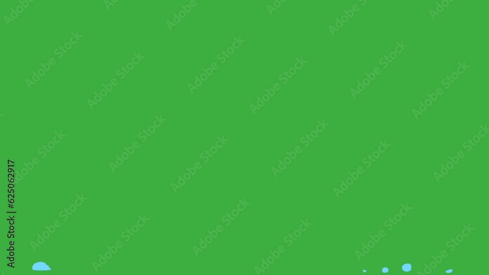 Animation loop video splash element cartoon effect on green screen background Animation loop video splash element cartoon effect on green screen background