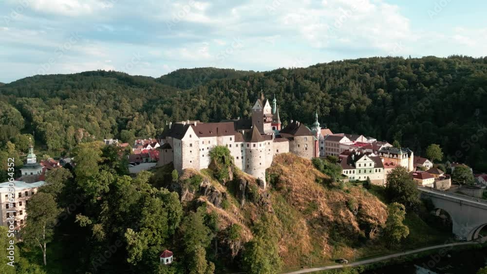 The beautiful city of Loket in the Czech Republic, at the top is the castle of Loket The beautiful city of Loket in the Czech Republic, at the top is the castle of Loket