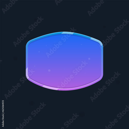 Game UI Pop Up Window Oval Rectangular Form Blue Purple Abstract  Cute Cartoon Vector Design