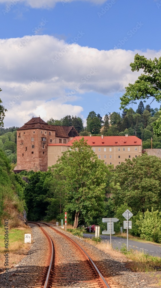 A view to the historical castle at Becov nad Teplou, Czech republic
