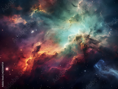 Space nebula  colorful galaxy  cosmic space