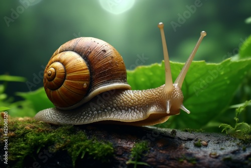 Nature snail care. Generate Ai