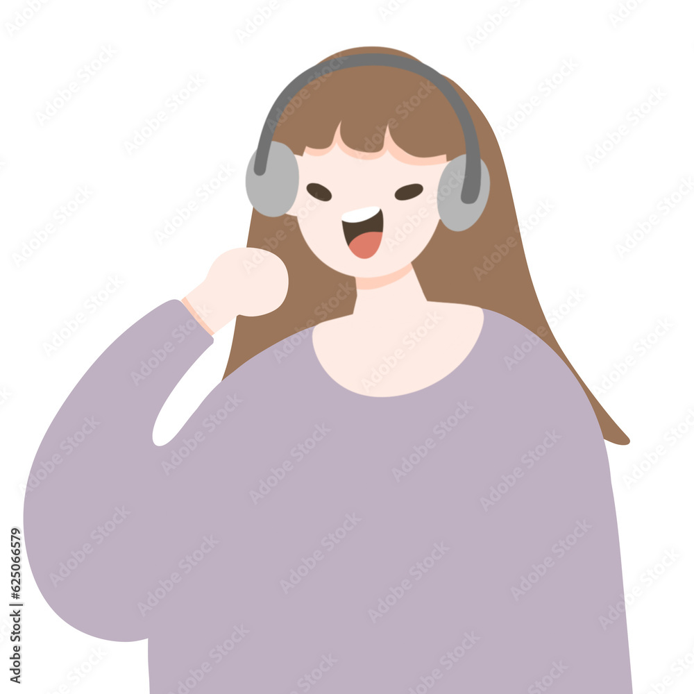 Girl sing a song dance y2k headphone Girl sing a song dance y2k headphone
