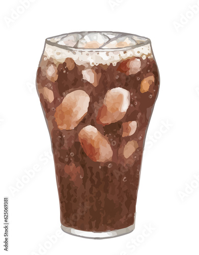cola soda drink watercolor