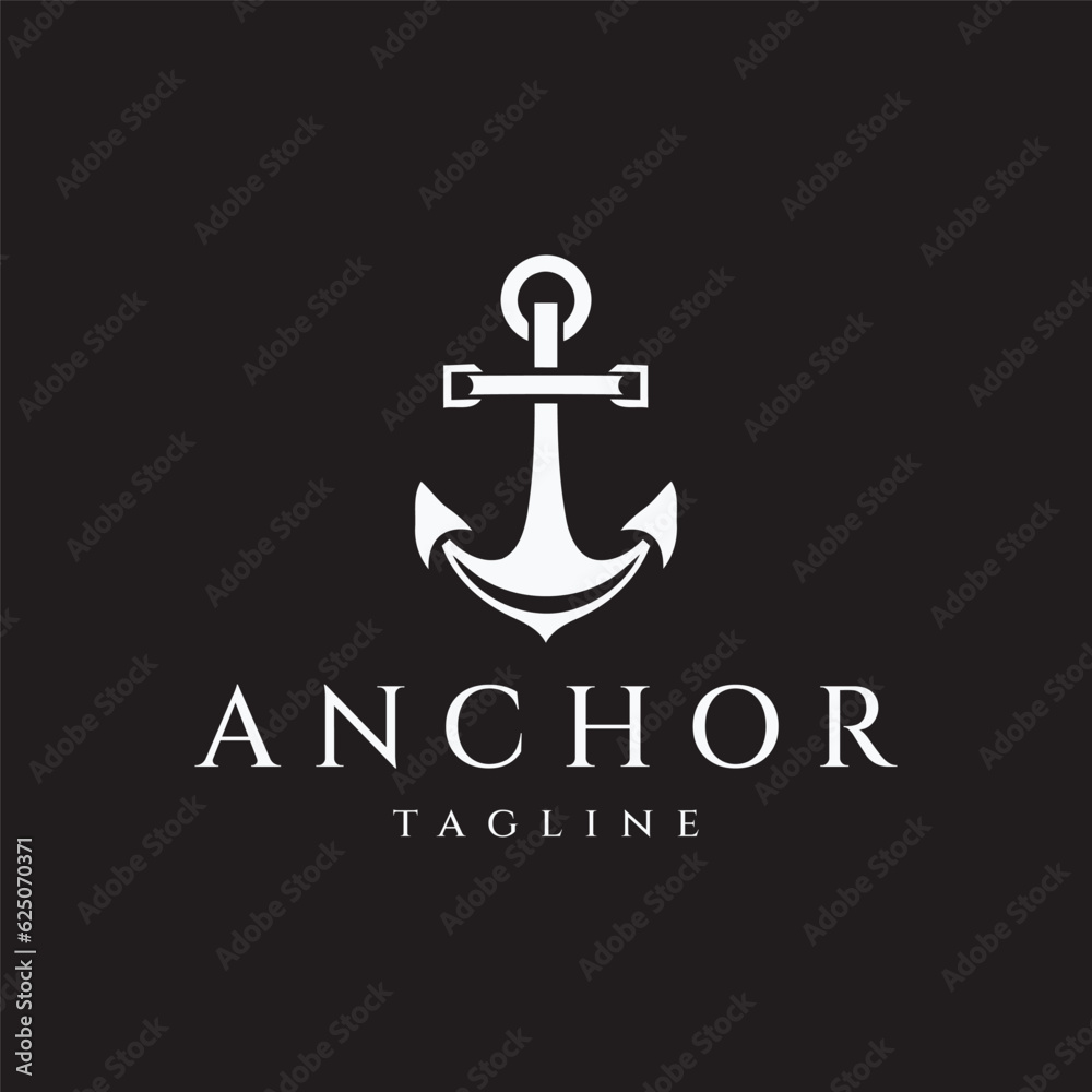 Anchor logo design vector illustration