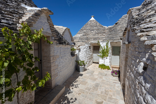 The Trulli of Alberobello, the typical limestone houses in the province of Bari, Puglia, Italy