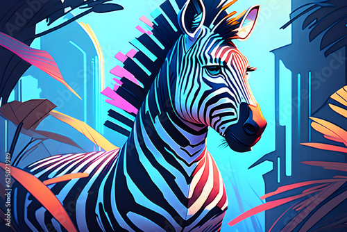 zebra in my dream. Generative AI 