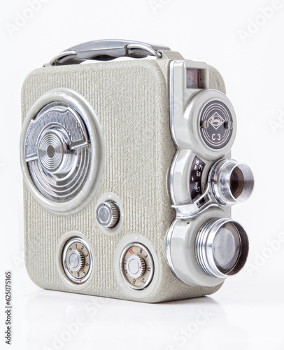 Old film camera isolated