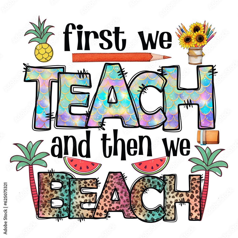 Obraz premium Cute Back To School Sublimation