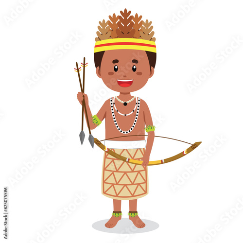 Papua New Guinea People Holding Arrows for Hunting