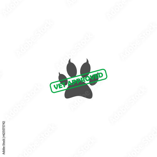 Vet approved icon isolated on white background