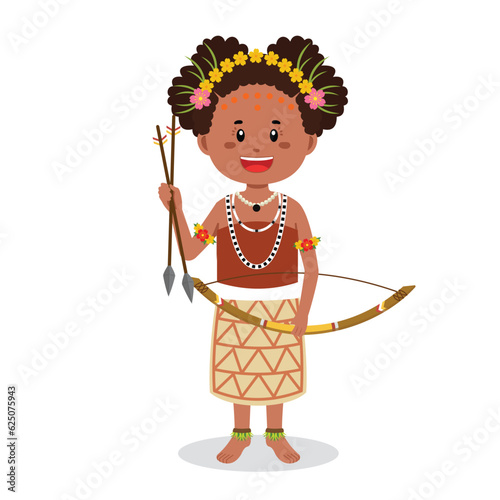 Papua New Guinea People Holding Arrows for Hunting