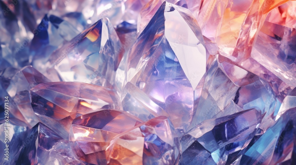 Abstract textured background with crystals. Shiny amethyst and quartz minerals Abstract textured background with crystals. Shiny amethyst and quartz minerals