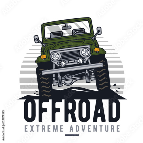 Into the Wilderness: 4x4 Offroad Truck Vector Art photo