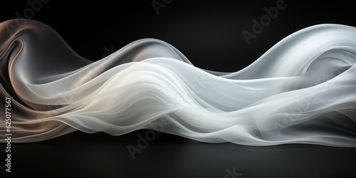 Abstract black white Flow Background.