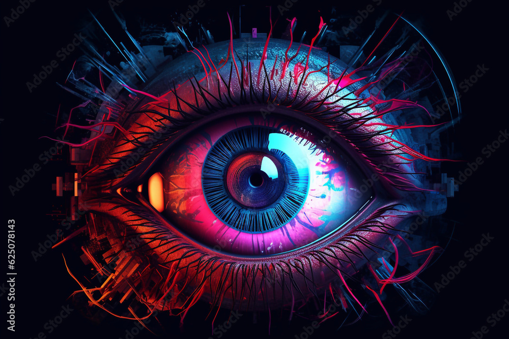 Human eye. Eye identification. Virtual reality. Quality of vision. Generative AI. Human eye. Eye identification. Virtual reality. Quality of vision. Generative AI.
