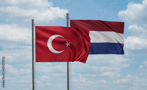 Netherlands and Turkey flag