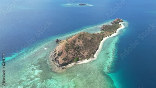 an aerial view of an island in the 17 island national park photo