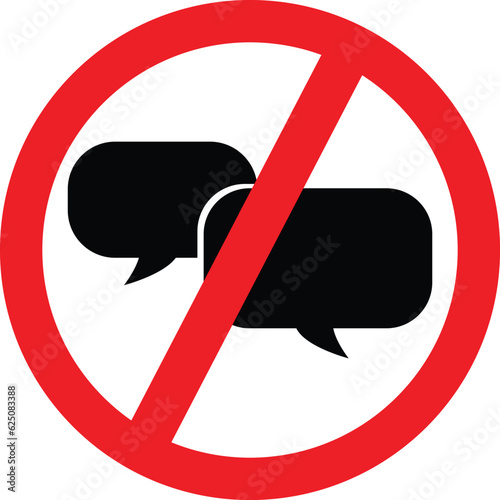 No talk sign vector