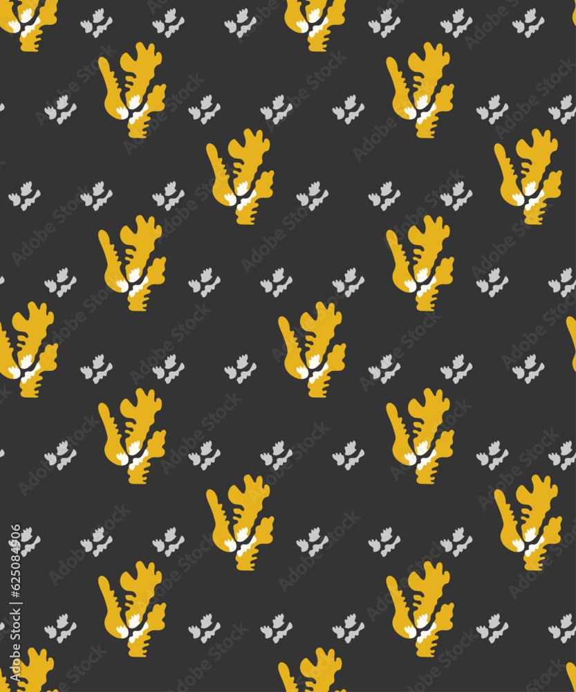 Obraz premium Seamless abstract pattern with repeat leaves 