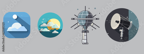 satelite antena communication vector