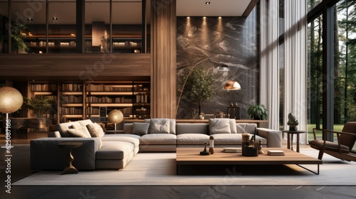 Luxury living room design in modern style, luxury living room design with fireplace, modern minimalist living room, meranti color living room design, luxury house living room design