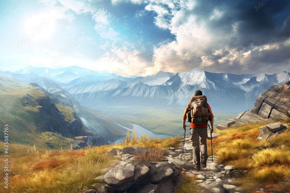 Rocky Mountain Trail Adventure: Exploring Nature's Beauty with an Adventurous Spirit, generative AI Rocky Mountain Trail Adventure: Exploring Nature's Beauty with an Adventurous Spirit, generative AI