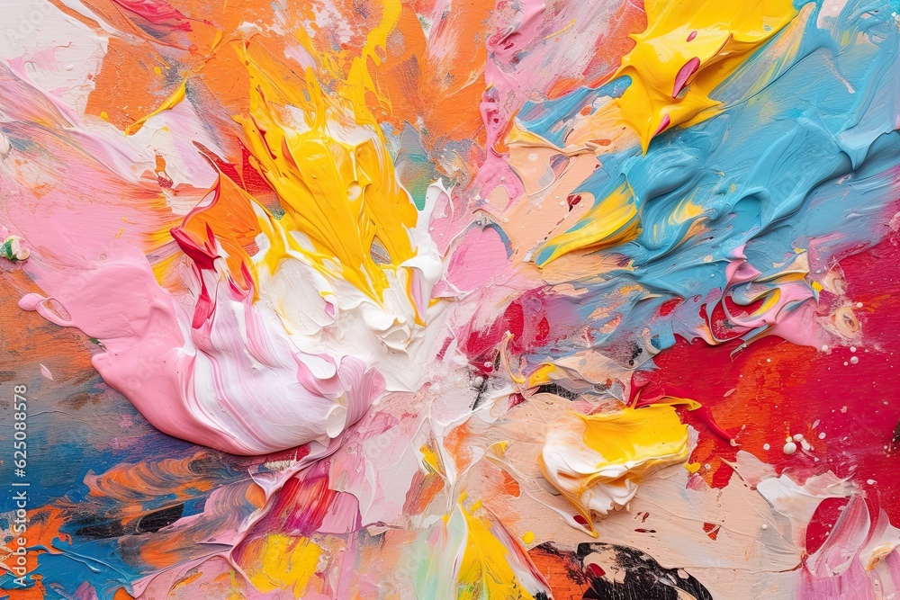 Vibrant Expressions: Abstract Paint Splatters and Artistic Vibes, generative AI