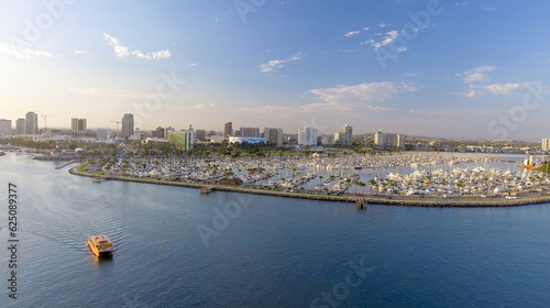Aerial view of Long Beach, CA