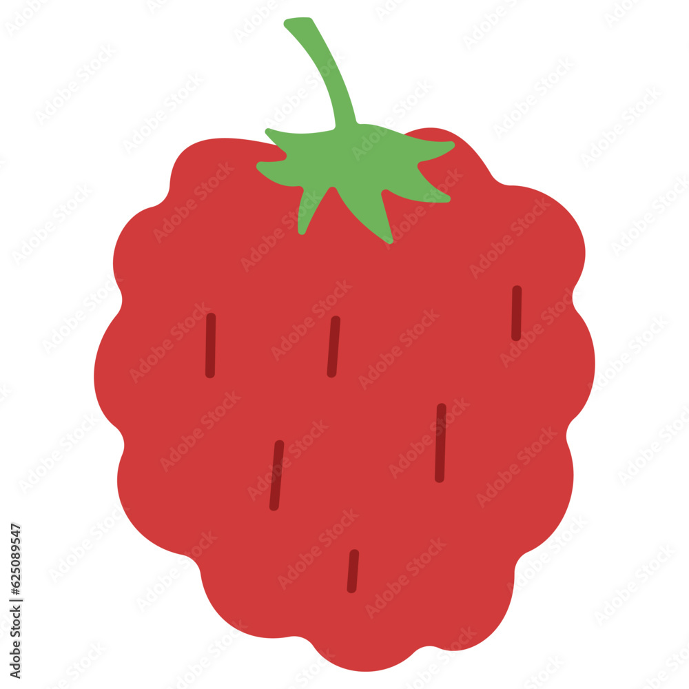 Raspberry single 1 cute on a white background, vector illustration. Raspberry single 1 cute on a white background, vector illustration.