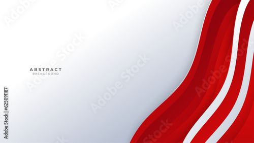 Modern abstract red white background