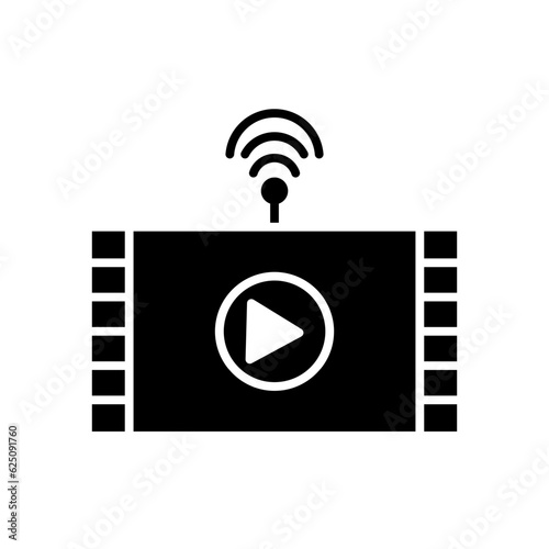 cinematographic glyph icon