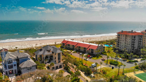 Amazing aerial view of Amelia Island from drone, Florida - USA photo