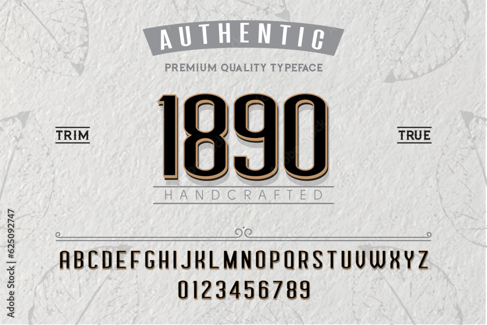 Obraz premium 1890 typeface. For labels and different type designs