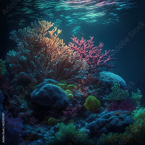 coral reef. created using generative AI © Karam_Art1